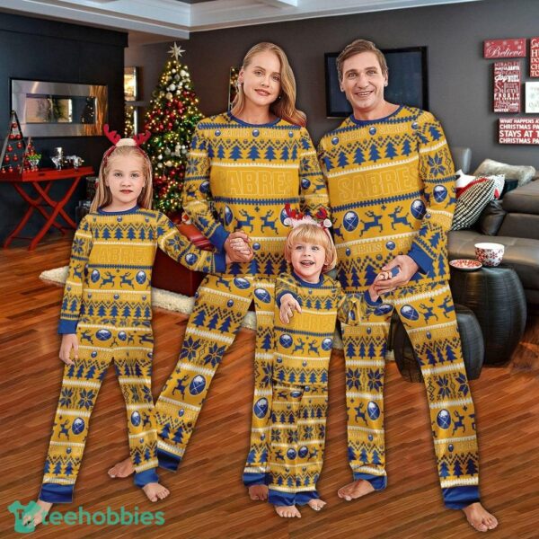 Pajamas set Ugly Christmas NHL Buffalo Sabres Men Women For Fans - Pajamas set Ugly Christmas NHL Buffalo Sabres Men Women For Fans
