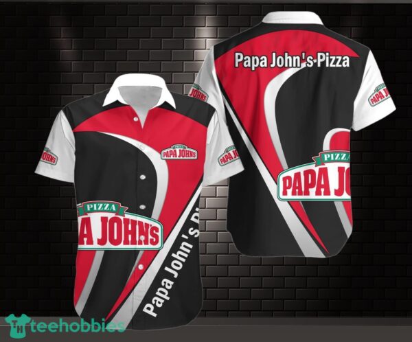 Papa John's Pizza All Over Printed 3D Hawaiian Shirt Product Photo 1