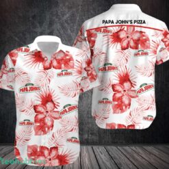 Papa John's Pizza Hawaii Shirt Big Flower Tropical Hawaiian Shirt Product Photo 1
