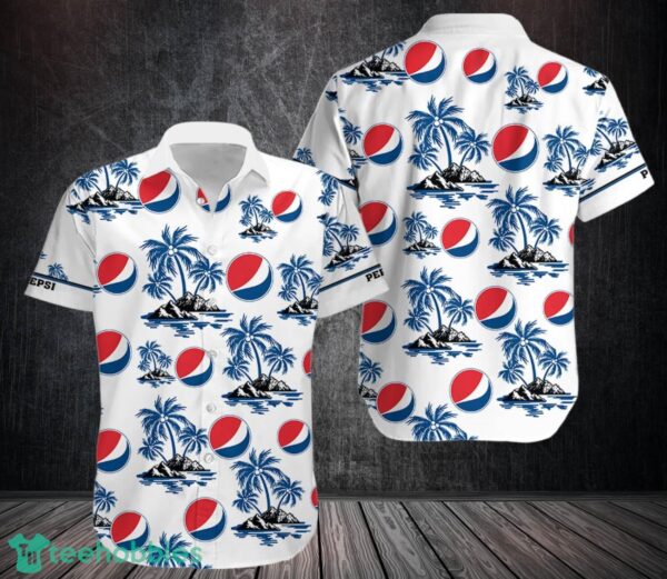 pepsi Hawaiian Shirt Button Beach Shirt Product Photo 1