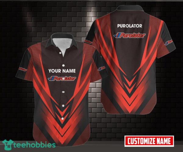 Personalized Purolator logo brand Hawaiian Shirt Custom Name Product Photo 1