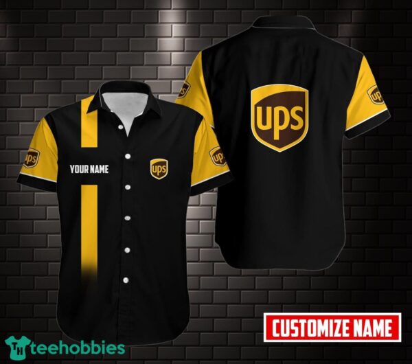 PERSONALIZED ups All Over Printed 3D Hawaiian Shirt Product Photo 1