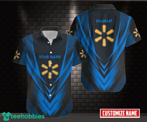Personalized Walmart logo brand Hawaiian Shirt Custom Name Product Photo 1