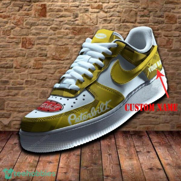 Peterbilt Car Air Force 1 Sneaker Yellow Ideas For Fans AF1 Shoes Men Women Custom Name - Peterbilt Car Air Force 1 Sneaker Yellow Ideas For Fans AF1 Shoes Men Women Custom Name