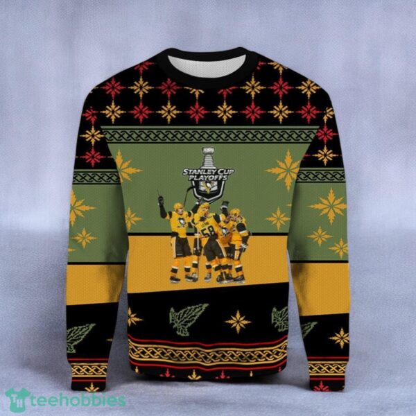 Pittsburgh Stanley Cup Playoffs 3D Ugly Christmas Sweater All Printed Christmas Gift For Men Women Product Photo 1