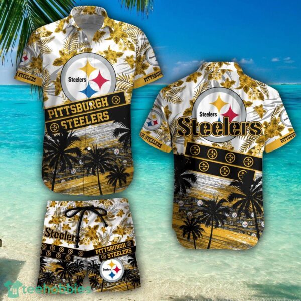 Pittsburgh Steelers Team NFL Hawaiian Shirt And Beach Shorts Fans Gift Product Photo 1