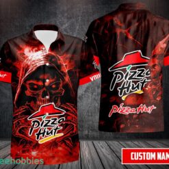 Pizza Hut Short Sleeve Button Hawaii Shirt Limited Edition Custom Name Product Photo 1