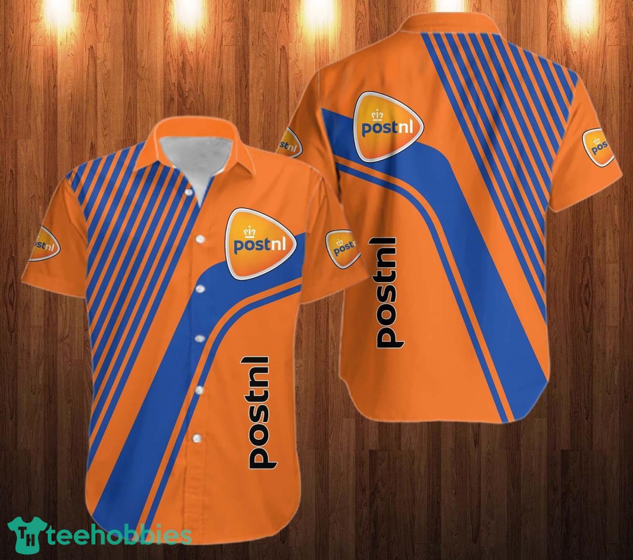 postnl 3D Hawaiian Shirt Logo and Striped Shirt image postnl 3D Hawaiian Shirt Logo and Striped Shirt Product Photo 1