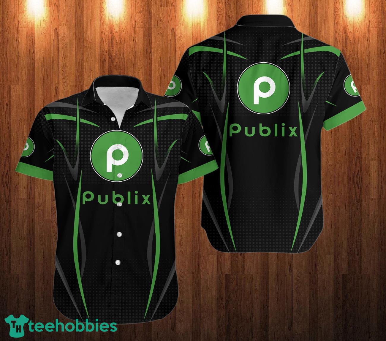 publix Logo Hawaii Shirt Black Shirt image publix Logo Hawaii Shirt Black Shirt Product Photo 1