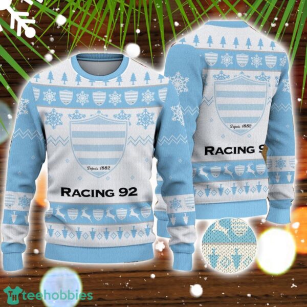 Racing 92 3D Sweater Gift Ugly Christmas Sweater Product Photo 1