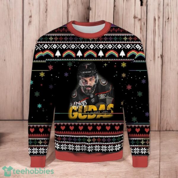 Radko Gudas Anaheim Ducks 3D Ugly Christmas Sweater Christmas Gift Hoilday Product Photo 1