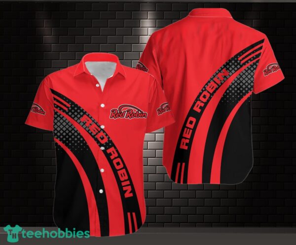 Red Robin Logo 3D Printing Hawaiian Shirt For Men Women Product Photo 1