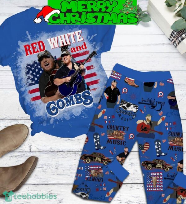 Red White And Combs Country Music Pajamas Set For Women Gift Christmas - Red White And Combs Country Music Pajamas Set-2