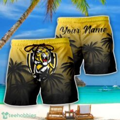 Richmond Tigers AFL Coconut Pattern Tropical Beach Shorts For Mens Personalized Name Product Photo 1