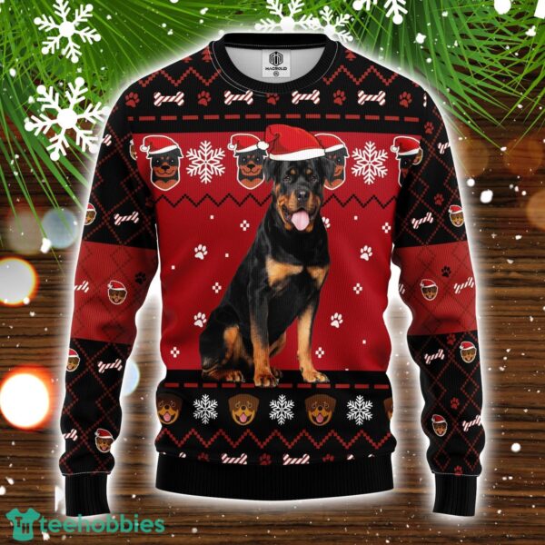 Rottweiler 3D Ugly Christmas Sweater Cute Gift Christmas Holiday Gift Product Photo 1