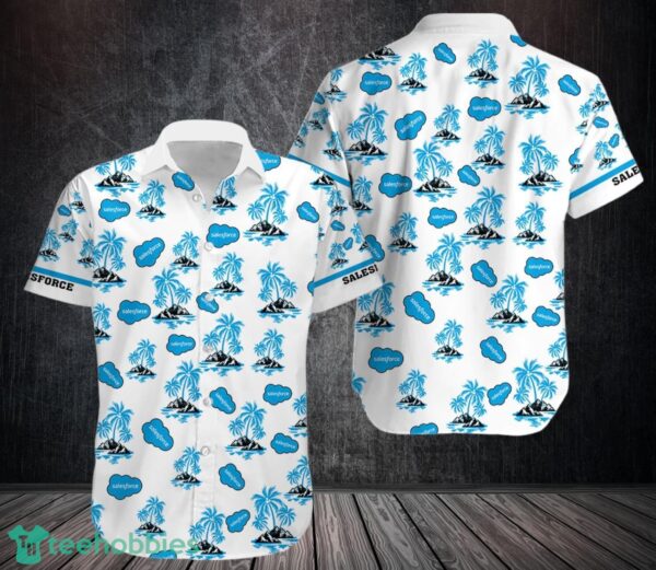 salesforce Hawaiian Shirt Button Beach Shirt Product Photo 1