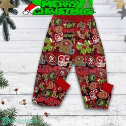 San Francisco 49ers Grinch Hate Us Christmas Fleece Pajamas Set For Christmas - San Francisco 49ers Grinch Hate Us Christmas Fleece Pajamas Set-2