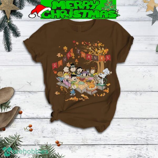 Snoopy Peanuts Give Thanks Pajamas Set All Over Print Christmas Gift - Snoopy Peanuts Give Thanks Pajamas Set-4