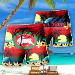 South Sydney Rabbitohs NRL Beach Shorts Personalized Name Product Photo 1