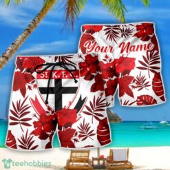 St Kilda Saints AFL Beach Shorts Personalized Name Product Photo 1