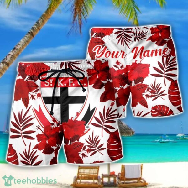 St Kilda Saints AFL Beach Shorts Personalized Name Product Photo 1