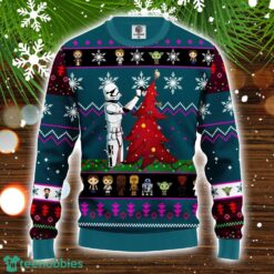 Star Wars And Tree 3D Ugly Christmas Sweater Blue 1 Cute Gift Christmas Holiday Gift Product Photo 1