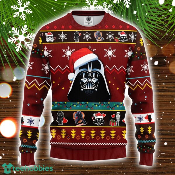 Star Wars Dark Vader 3D Ugly Christmas Sweater Red 1- Cute Gift Christmas Holiday Gift Product Photo 1