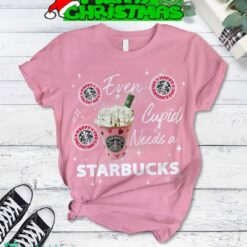 Starbucks Cupid Need Coffee Fleece Pajamas Set Pink Men Women For Fans - Starbucks Cupid Need Coffee Fleece Pajamas Set Pink-3