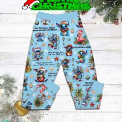 Stitch Ohana Means Mischief With Stitch Merry Christmas Fleece Pajamas Set Gift Family - Stitch Ohana Means Mischief With Stitch Merry Christmas Fleece Pajamas Set-3
