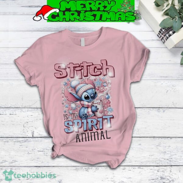 Stitch Spirit Animal Valentine Fleece Pajamas Set For Christmas - Stitch Spirit Animal Valentine Fleece Pajamas Set-2
