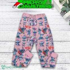 Stitch Spirit Animal Valentine Fleece Pajamas Set For Christmas - Stitch Spirit Animal Valentine Fleece Pajamas Set-3