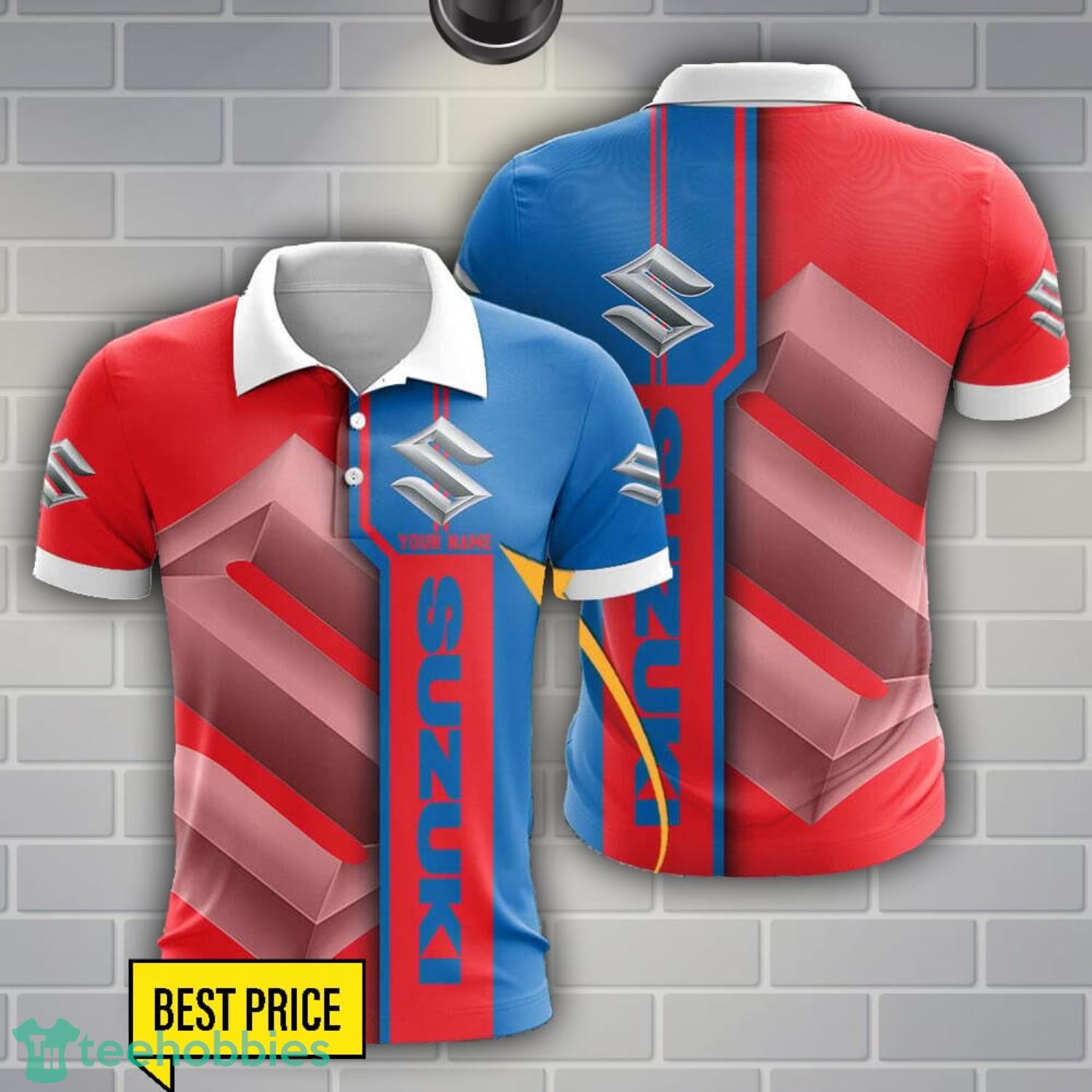 Suzuki 3D Polo Shirt Custom Name For Fans Car Lover Gift image Suzuki 3D Polo Shirt Custom Name For Fans Car Lover Gift Product Photo 1