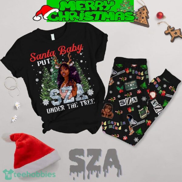 SZA Under The Tree Santa Baby Christmas Fleece Pajamas Set For Christmas - SZA Under The Tree Santa Baby Christmas Fleece Pajamas Set-1