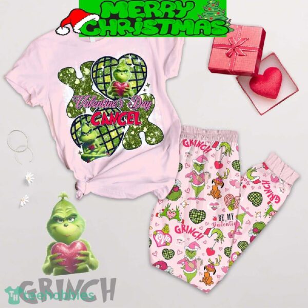The Grinch Valentine Canceled Fleece Pajamas Set For Christmas - The Grinch Valentine Canceled Fleece Pajamas Set-1