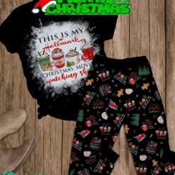 This Is My Hallmark Christmas Movies Watching Shirt Pajamas Set For Christmas image This Is My Hallmark Christmas Movies Watching Shirt Pajamas Set For Christmas - This Is My Hallmark Christmas Movies Watching Shirt Pajamas Set-2