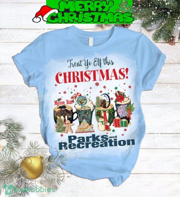 Treat Yp Elf This Christmas Parks And Recreation Fleece Pajamas Set For Christmas - Treat Yp Elf This Christmas Parks And Recreation Fleece Pajamas Set-3