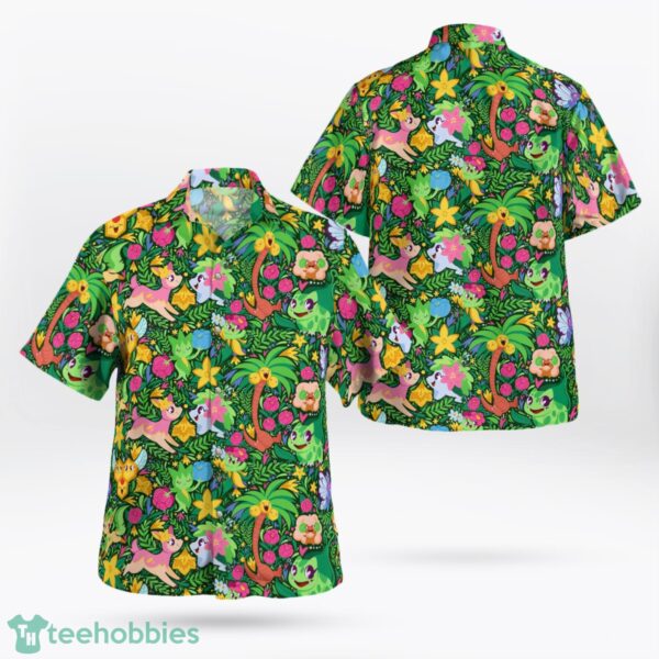 Tropical Green Pokemon Hawaiian Shirt For Men And Women Product Photo 1