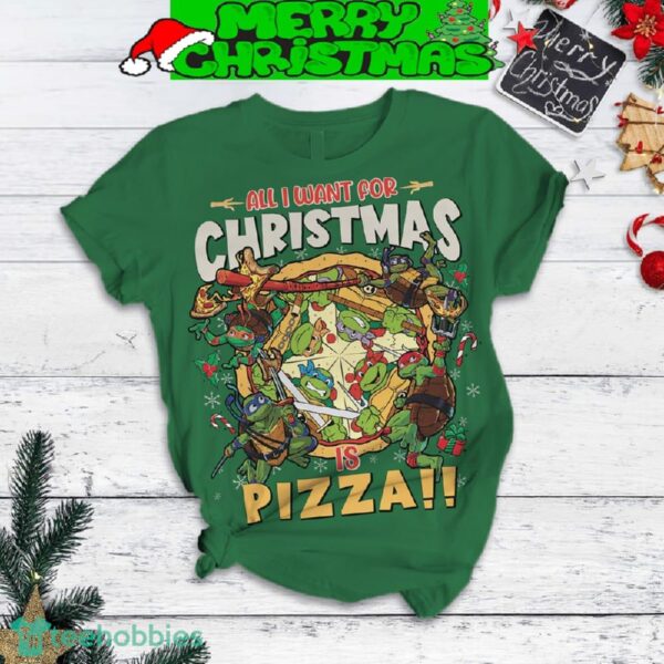 Turtles All I Want For Christmas Is Pizza Pajamas Set Men Women For Fans - Turtles All I Want For Christmas Is Pizza Pajamas Set-2