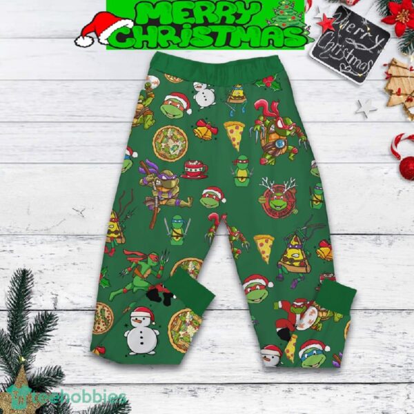 Turtles All I Want For Christmas Is Pizza Pajamas Set Men Women For Fans - Turtles All I Want For Christmas Is Pizza Pajamas Set-3