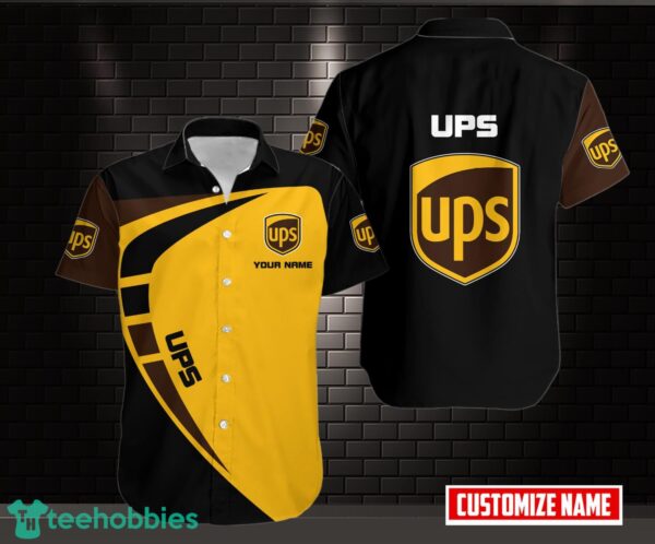 UPS Logo 3D Printing Hawaiian Shirt Personalized Name Product Photo 1