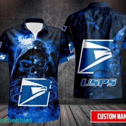 Usps Short Sleeve Button Hawaii Shirt Limited Edition Custom Name Product Photo 1