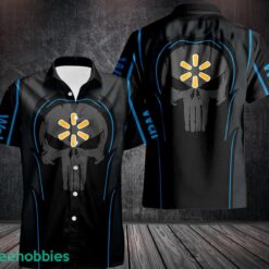 Walmart Button Shirt Skull 3D Hawaiian Shirt For Team Black Shirt Product Photo 1