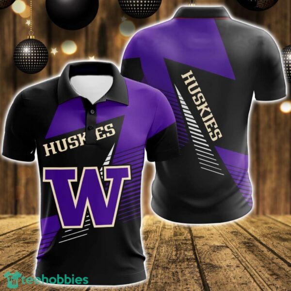 Washington Huskies 3D Polo Shirt For Team Sport Gift For Men Product Photo 1