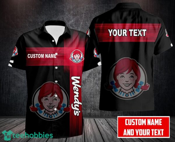 Wendy's 3D Printing Hawaii Shirt Button Shirt Custom Name Product Photo 1