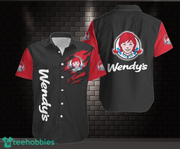 Wendy's Hawaii Shirt Unique Logo Brand Broken Hawaiian Shirt Product Photo 1