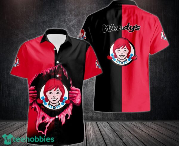 Wendy's Short Sleeve Shirt Logo Brand Hawaiian Shirt Limited Designs For Fans Product Photo 1