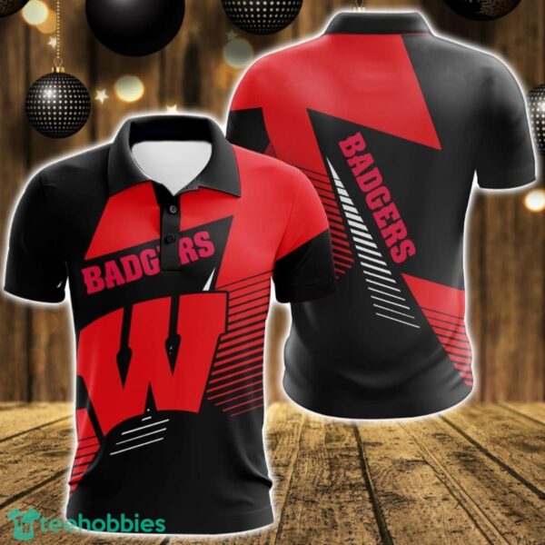 Wisconsin Badgers 3D Polo Shirt For Team Sport Gift For Men Product Photo 1