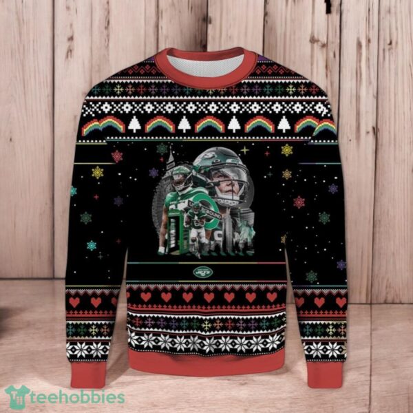 Zach Wilson New York Jets 3D Ugly Christmas Sweater Christmas Gift Hoilday Product Photo 1