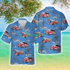 Adamstown, Pennsylvania, Adamstown Fire Company Beach Gift Hawaiian Shirt Blue Product Photo 1
