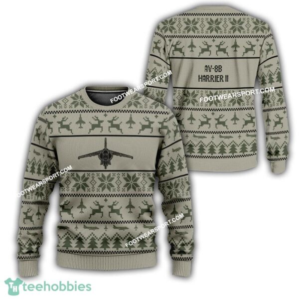 Aircraft Veteran AV-8B Harrier II AV8B Knitted Christmas Sweater Gift Holidays - Aircraft Veteran AV-8B Harrier II AV8B Knitted Christmas Sweater Gift Holidays